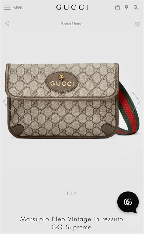 marsupio monospalla gucci